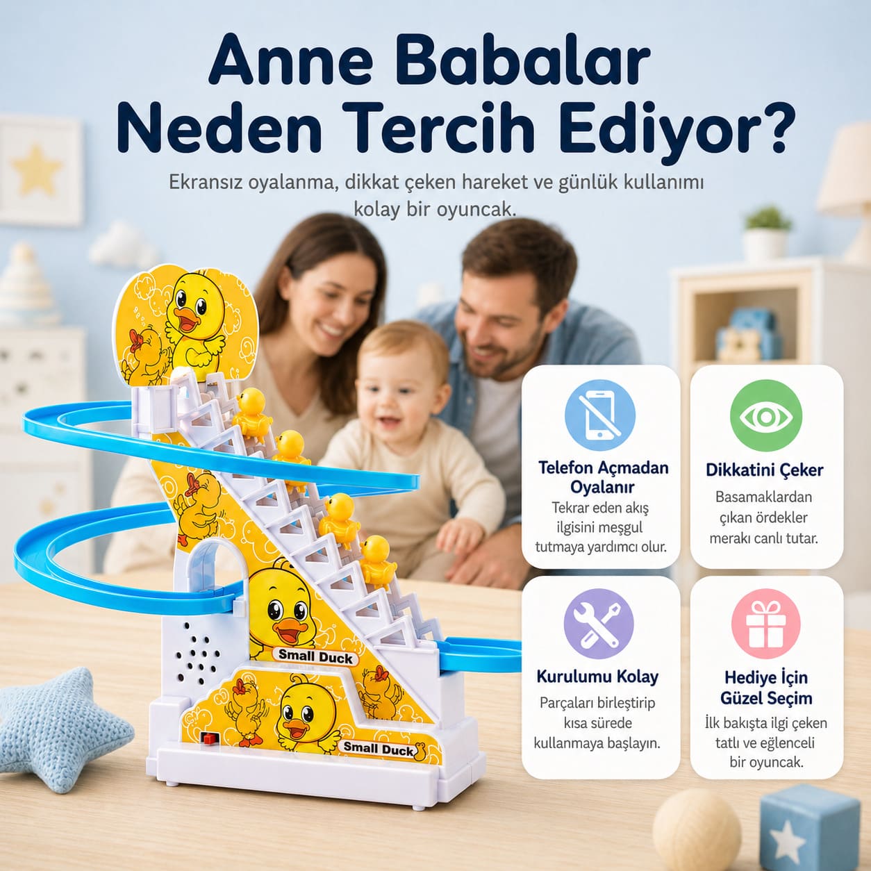 Basamaklı Ördek Dikkat Oyuncağı