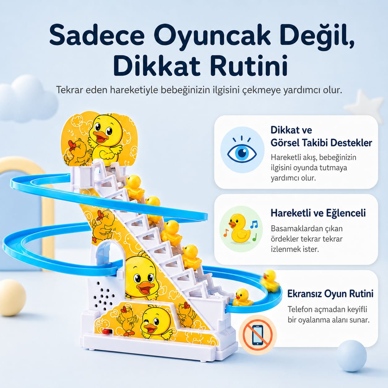 Basamaklı Ördek Dikkat Oyuncağı