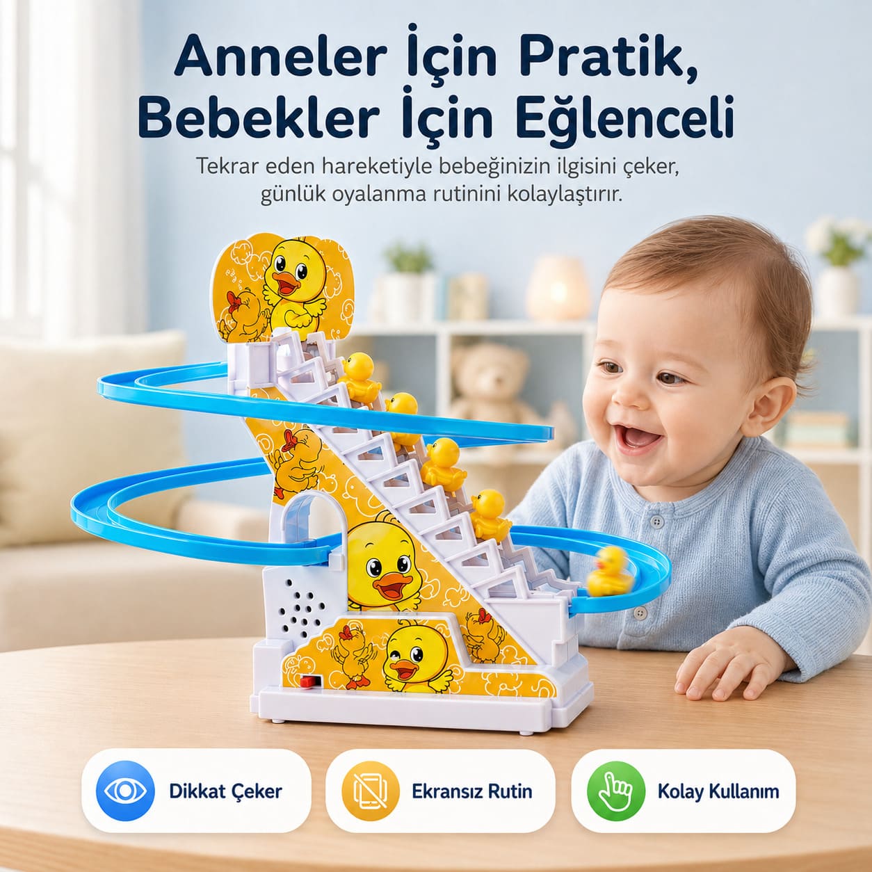 Basamaklı Ördek Dikkat Oyuncağı